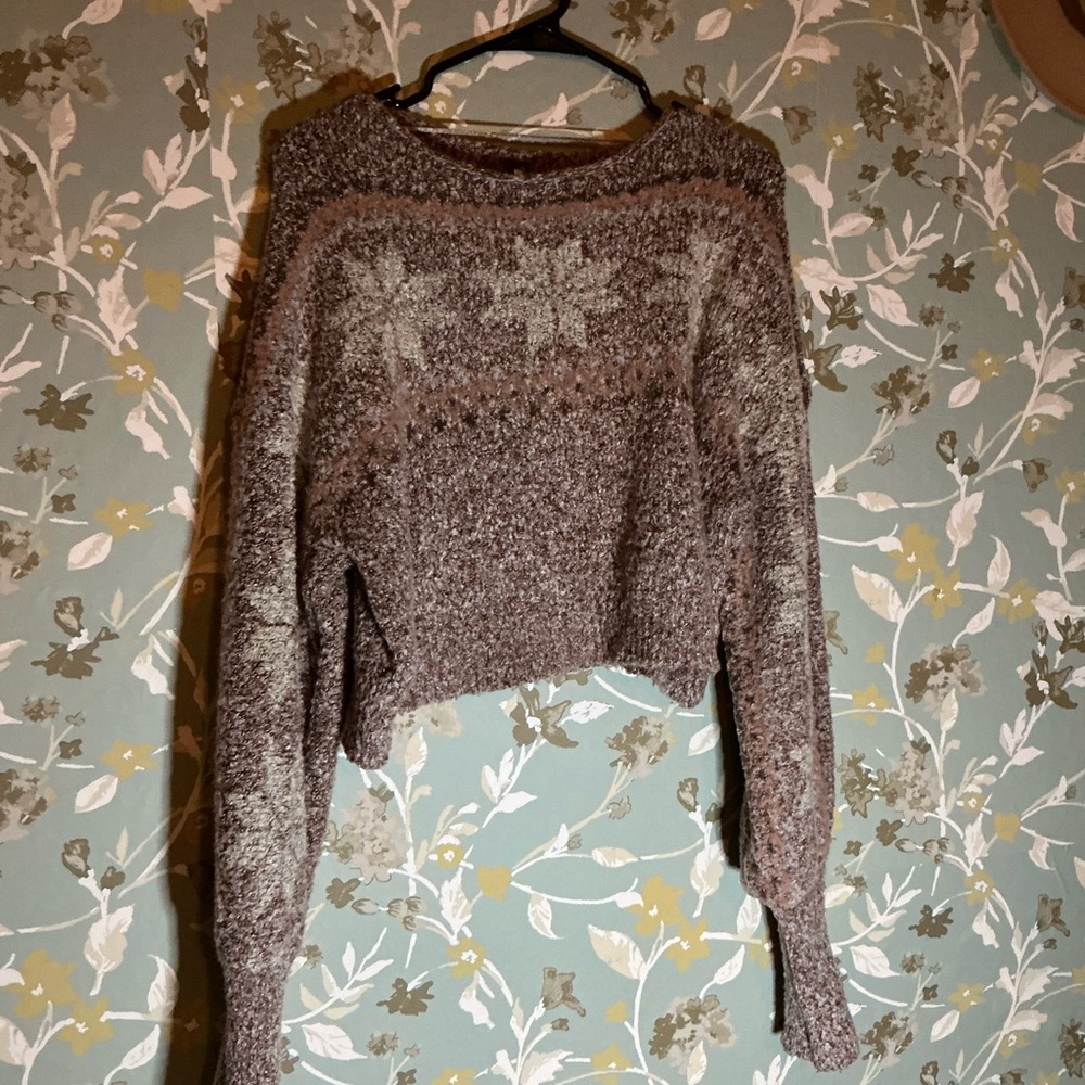 Free People Snowflake Gingerbread Sweater Size S - Picture 2 of 3